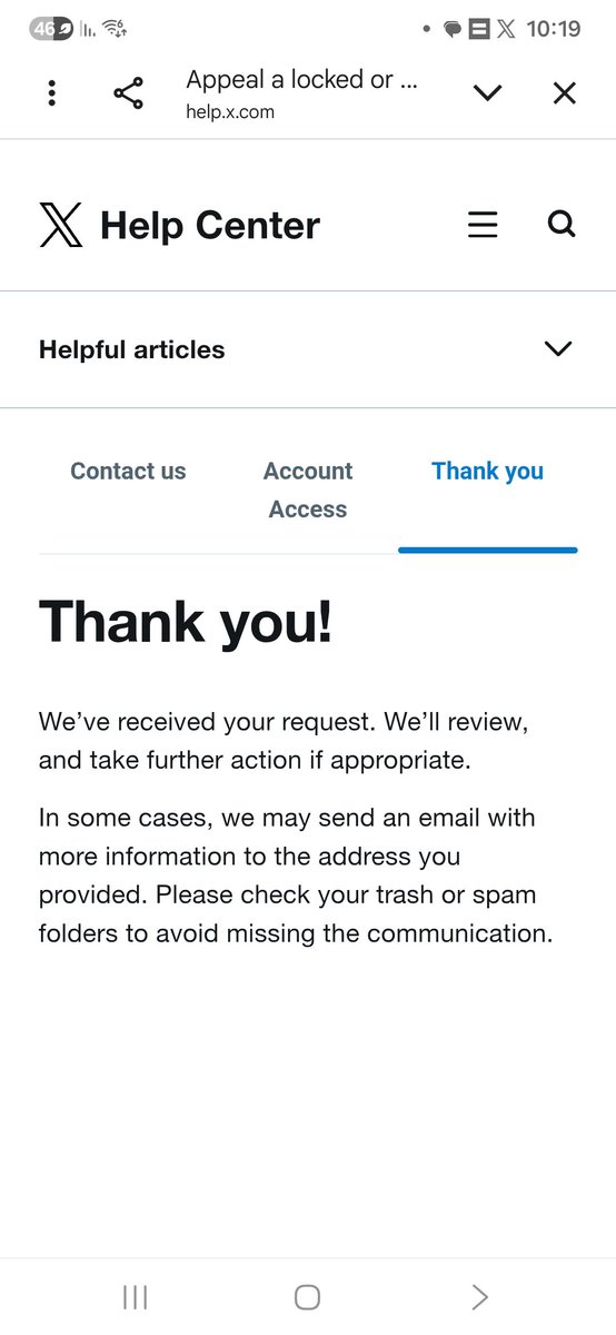 NGLSHMUELI's tweet photo. Hey @XSupport @Safety, my main account @AShmueil (manual financial news page) is stuck in an automated rejection loop.
​Appeals get rejected instantly by bots within seconds without any human review. Please help escalate this to a real agent to check my account status. Thank you! https://t.co/wOALRHWwp3