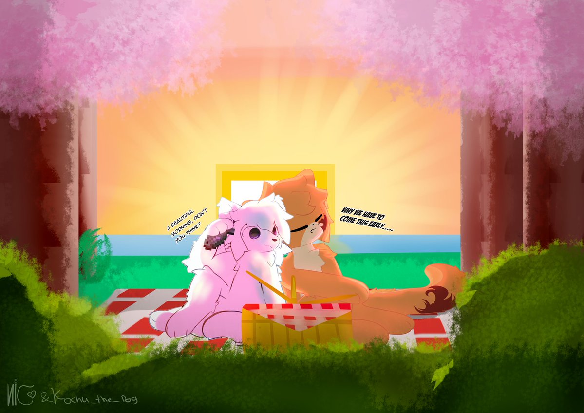 NicolleVerdon's tweet photo. TOO EARLY FOR PICNIC >:D
(collab art) https://t.co/kRvNd1yYRU