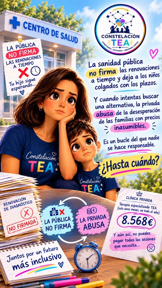 TeaConstelacion's tweet photo. 💙 ¿Hasta cuándo?💙
Nuestros niños no pueden seguir esperando. La inclusión y los apoyos no pueden esperar.

✍🏽 Ayúdanos. Firma aquí:

https://t.co/LWmUFZ1DY7 https://t.co/QMCKE7fCCg