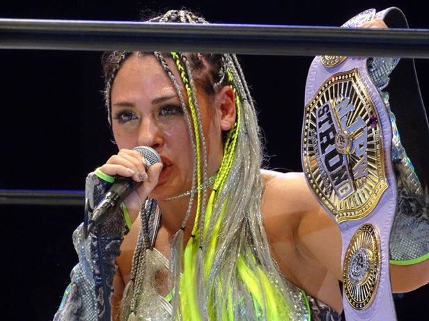 smack0730's tweet photo. みなさんこんばんは、観戦された方ご苦労様でした。海外のプロレスファンの方おはようございます☀今日も素晴らしい１日をお過ごしください。
#Giulia https://t.co/pwvjclAE7E