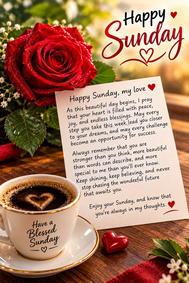 DavidHarveyfef's tweet photo. Happy Sunday! 🌷

May this beautiful day bring you peace, happiness, and countless blessings. May your heart be filled with joy, your mind with positivity, and your week ahead with success. Enjoy every moment and have a wonderful Sunday! https://t.co/674RWmychl