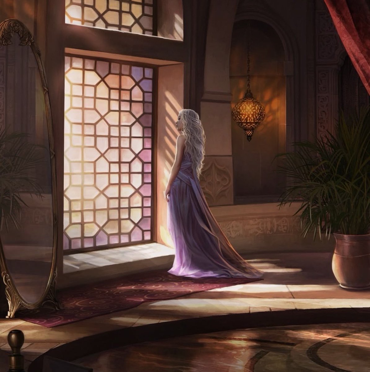 targaerysm's tweet photo. currently thinking about Daenerys wearing purple in her official artworks https://t.co/EjR3RyPytM