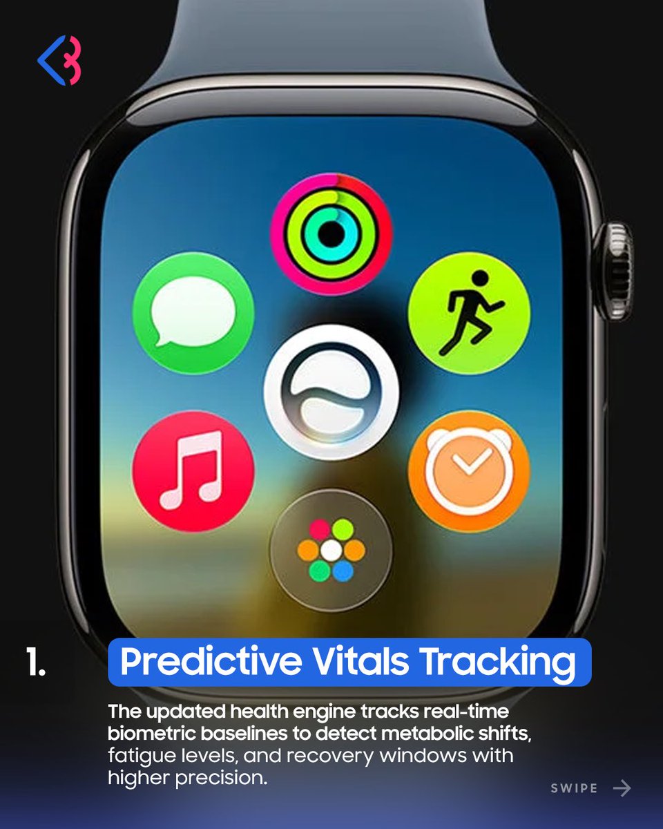 BuyFansOfficial's tweet photo. watchOS 27 arrives next week with predictive vitals tracking, smarter contextual widgets, and adaptive dynamic watch faces for Apple Watch.
Follow our BuyFans account for real-time Apple updates and wearable tech insights! π
#BuyFansTech #buyfans #watchOS #AppleWatch #Apple https://t.co/UtrI64zGOV