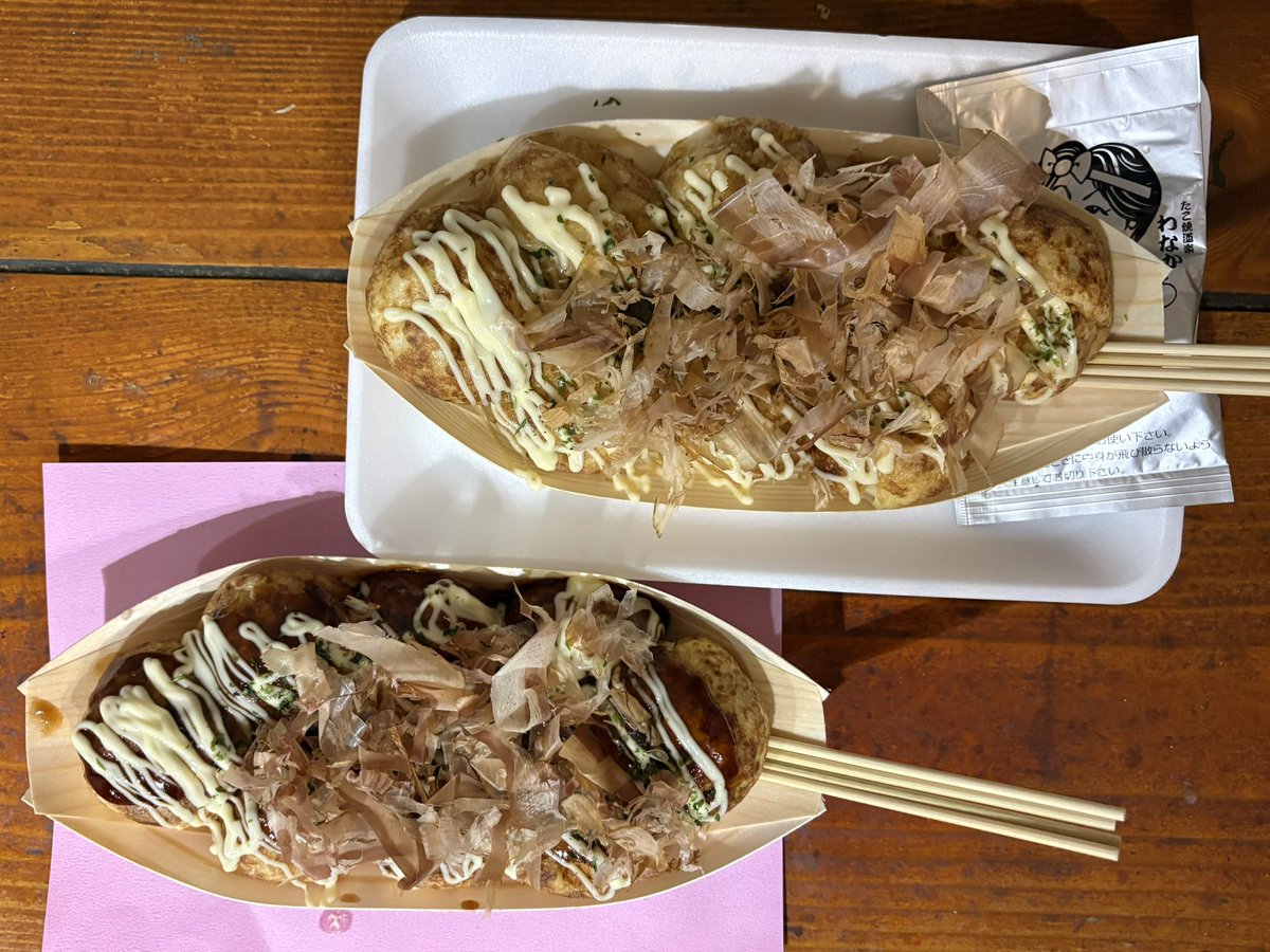 youhei_don's tweet photo. 大阪旅行でたこ焼き三昧🐙
甲賀流のねぎポンがイチオシ https://t.co/5gNQbV3kJr
