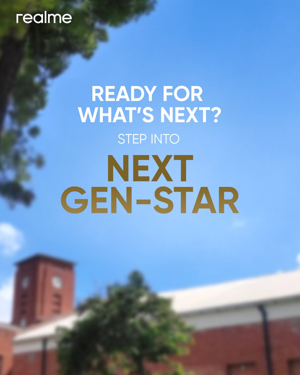 realmeIndia's tweet photo. A day where ideas meet opportunity, talent meets the stage, and every moment brings you closer to what’s next.
Get ready for Next Gen-Star.
SRCC Delhi
14.09.2026
#NextGenStar #realmeIndia #MakeItReal #College #SRCC https://t.co/XCC12wtDQt