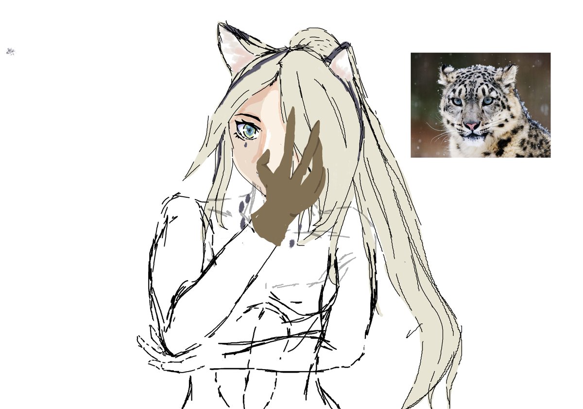 VicariusTC's tweet photo. Day 39: Posting my Art Progress every day until we catch up to present day (August 28th 2026)

Still out of ideas, but eventually I came up with the Idea of creating a random OC based on a snow leopard. https://t.co/8A4Yck3IyL