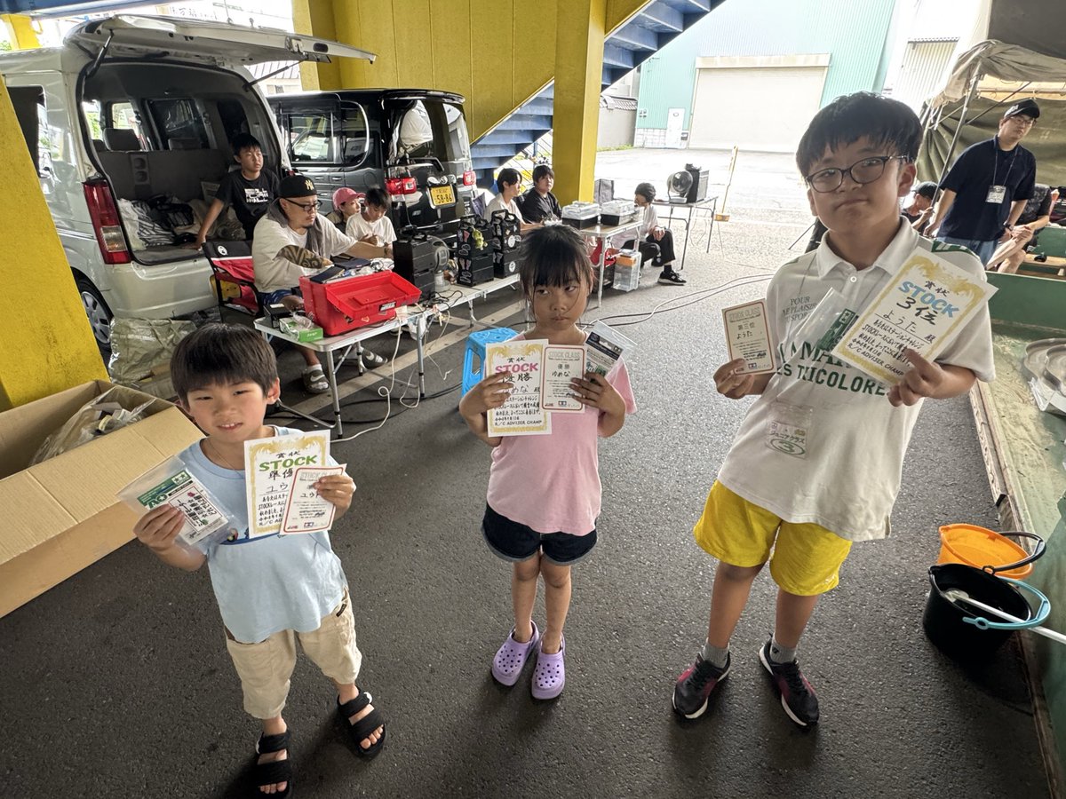RC_CHAMP's tweet photo. 2026.9.13.ミニ四駆ステーションチャレンジ STOCKクラス🏁

子供の部
優勝🥇　ゆめな選手
準優勝🥈　ゆうと選手
3位🥉　ようた選手

おめでとう御座います🎉🥳

#rcchamp
#ミニ四駆
#tamiya https://t.co/oySQOmPpH4