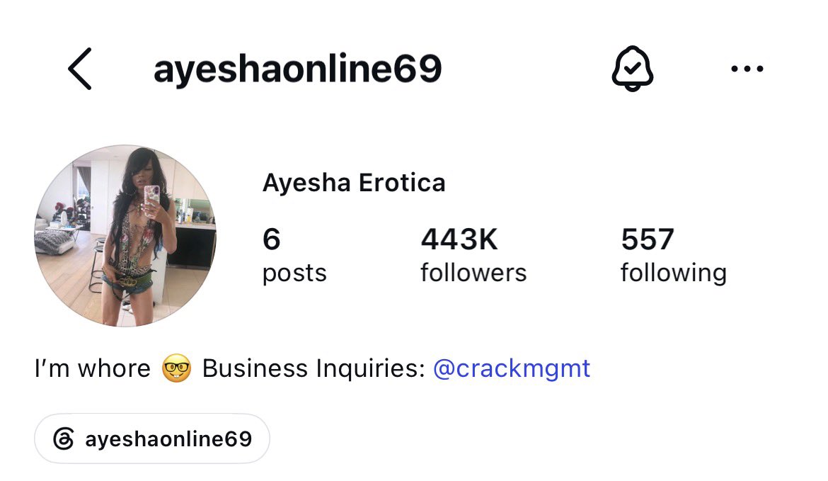theayeshacorner's tweet photo. Ayesha Erotica has updated her Instagram profile picture…👀🤩 https://t.co/oyweJu9oIj