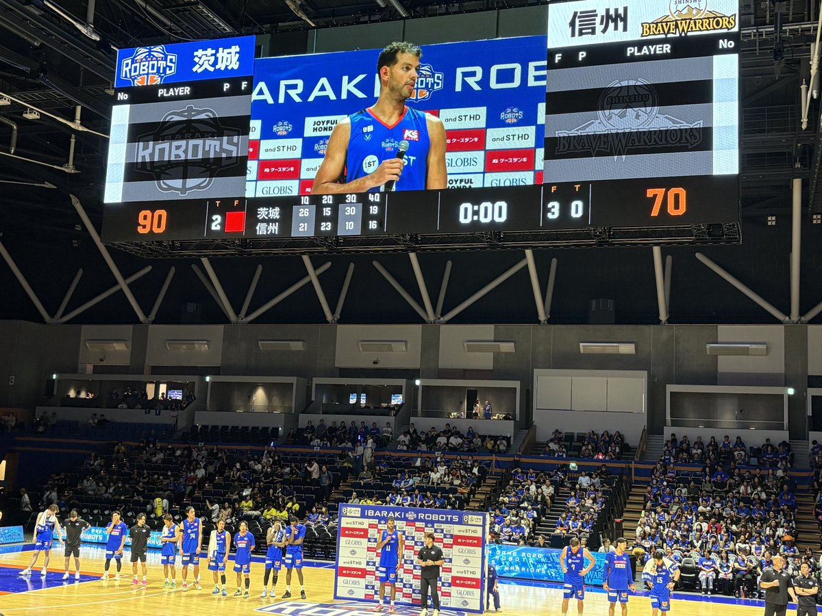 etk2101's tweet photo. プレシーズンゲーム勝利！👏

中へのアタックが多くて、見ていてすごく面白かった！これからさらにチームとして噛み合っていくのが楽しみです🔥
今シーズン、ますます期待が高まってきました！

そしてラオの引退が思っていたより早くて驚きました…。
最後までしっかり応援します！GOGOロボッツ！ https://t.co/g6iR8ZUo0g