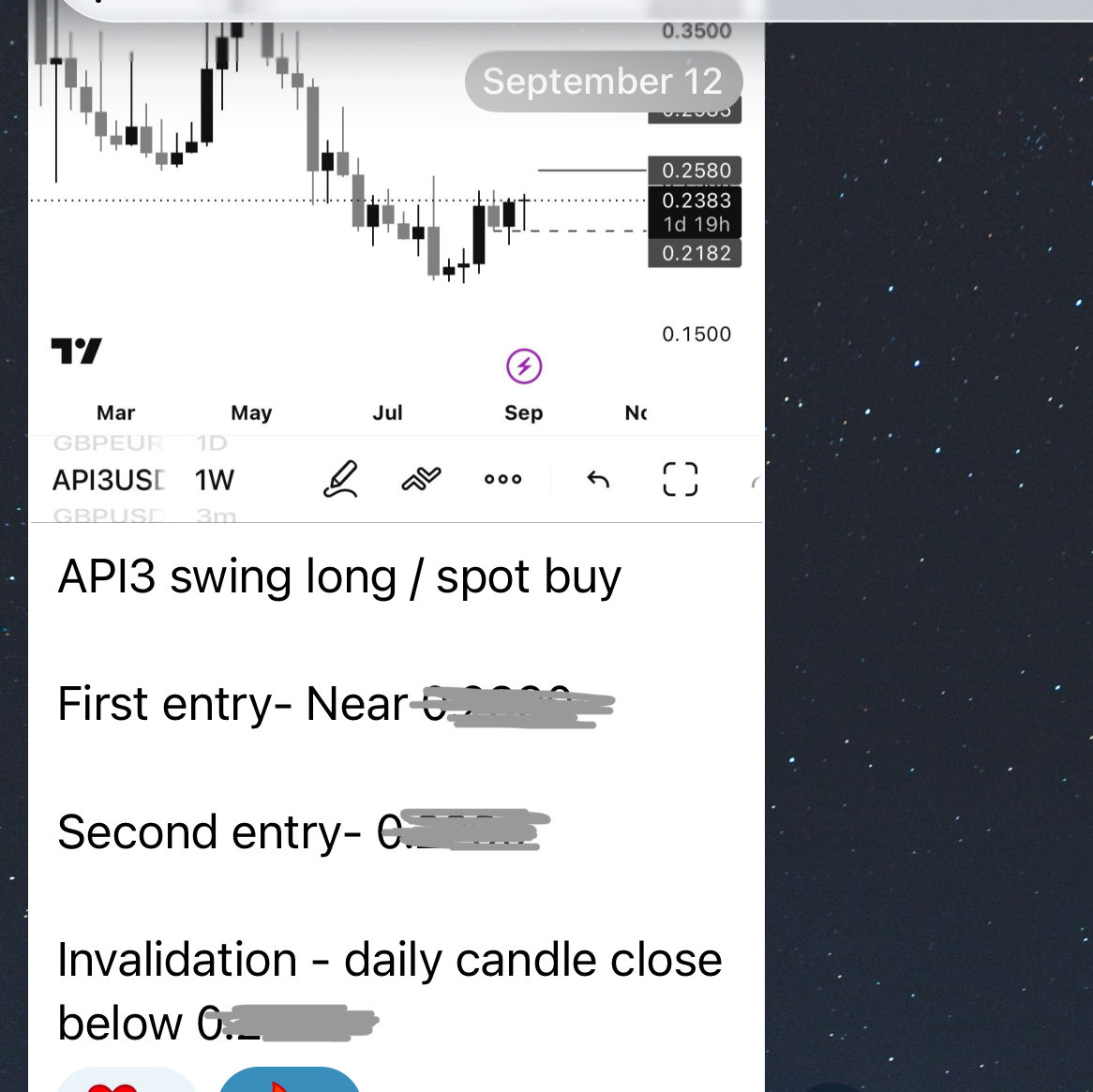 CryptoTenon's tweet photo. #api3 $api3 started moving..

target 1 achieved ✅
10% up on spot after our entry….

250% profit with 25x leverage 🫡 https://t.co/iKDTttWVz1