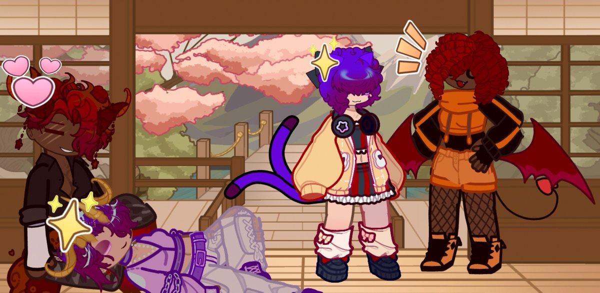 Gachauniverse10's tweet photo. The Rekishi family! Rulers of the divine realm, Romaru! Complete!! https://t.co/j0ctWsDA3w