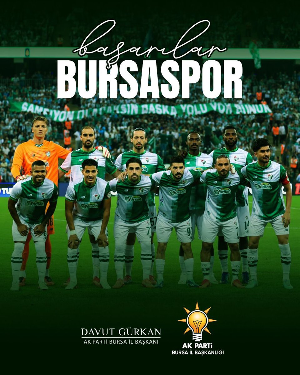 davutgurkan's tweet photo. Yeşil beyaz sevdamız, şampiyon Bursasporumuza, Esenler Erokspor karşısında başarılar diliyorum. 💚🤍

@BursasporSk https://t.co/9mjCR5VXtj