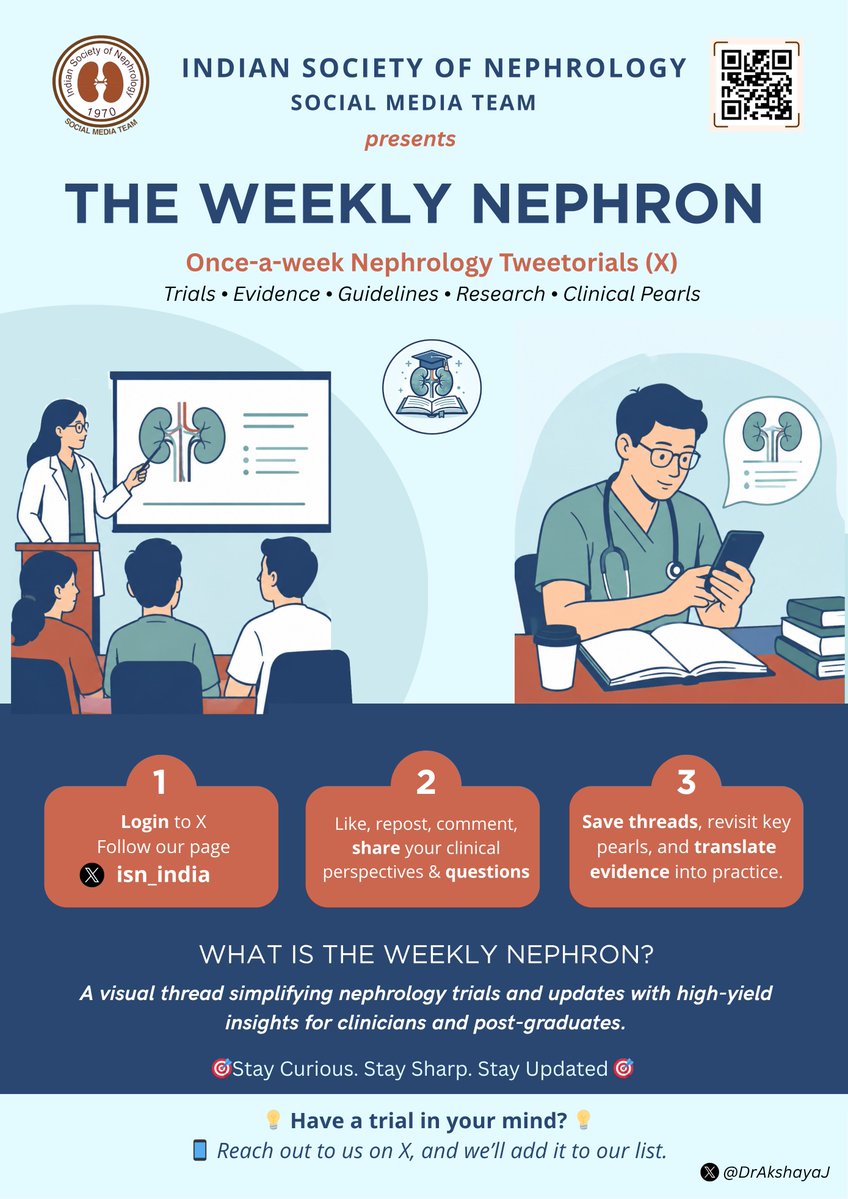 isn_india's tweet photo. #TheWeeklyNephron 
Quality-oriented diet therapy for CKD
🥗 What if the kidney diet isn’t really about saying “no” to more foods?
This review makes a strong case for moving from nutrient-by-nutrient restriction to better overall diet quality
https://t.co/xPvzRNPdPW
🧵@DrAkshayaJ https://t.co/X2HcuuFaLi