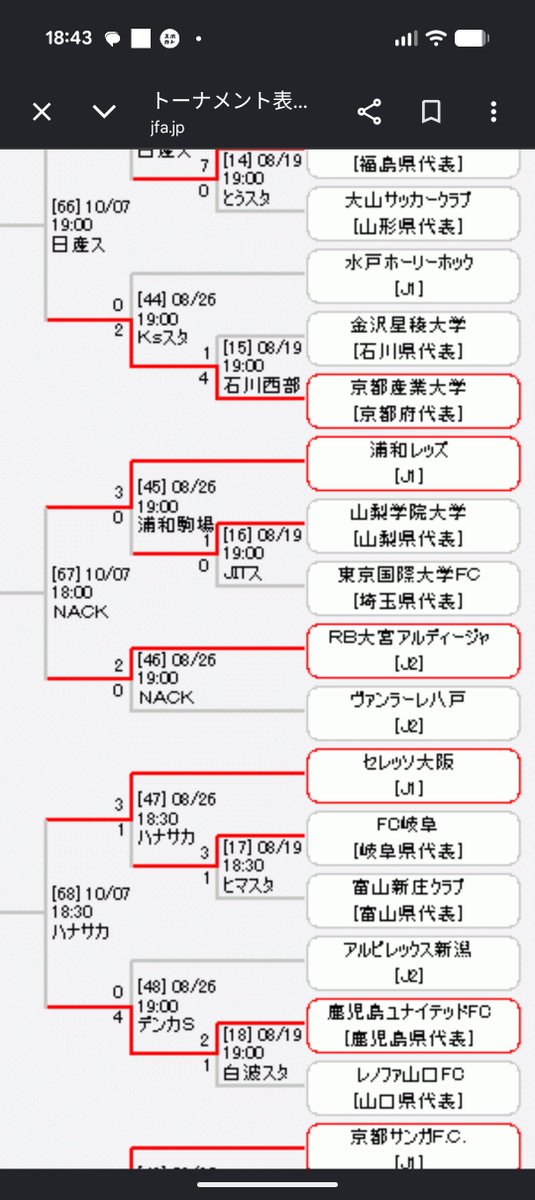 okappey's tweet photo. @kenken22331 3回戦は埼スタではなくナックファイブですよ。 https://t.co/cY2W2TngaJ