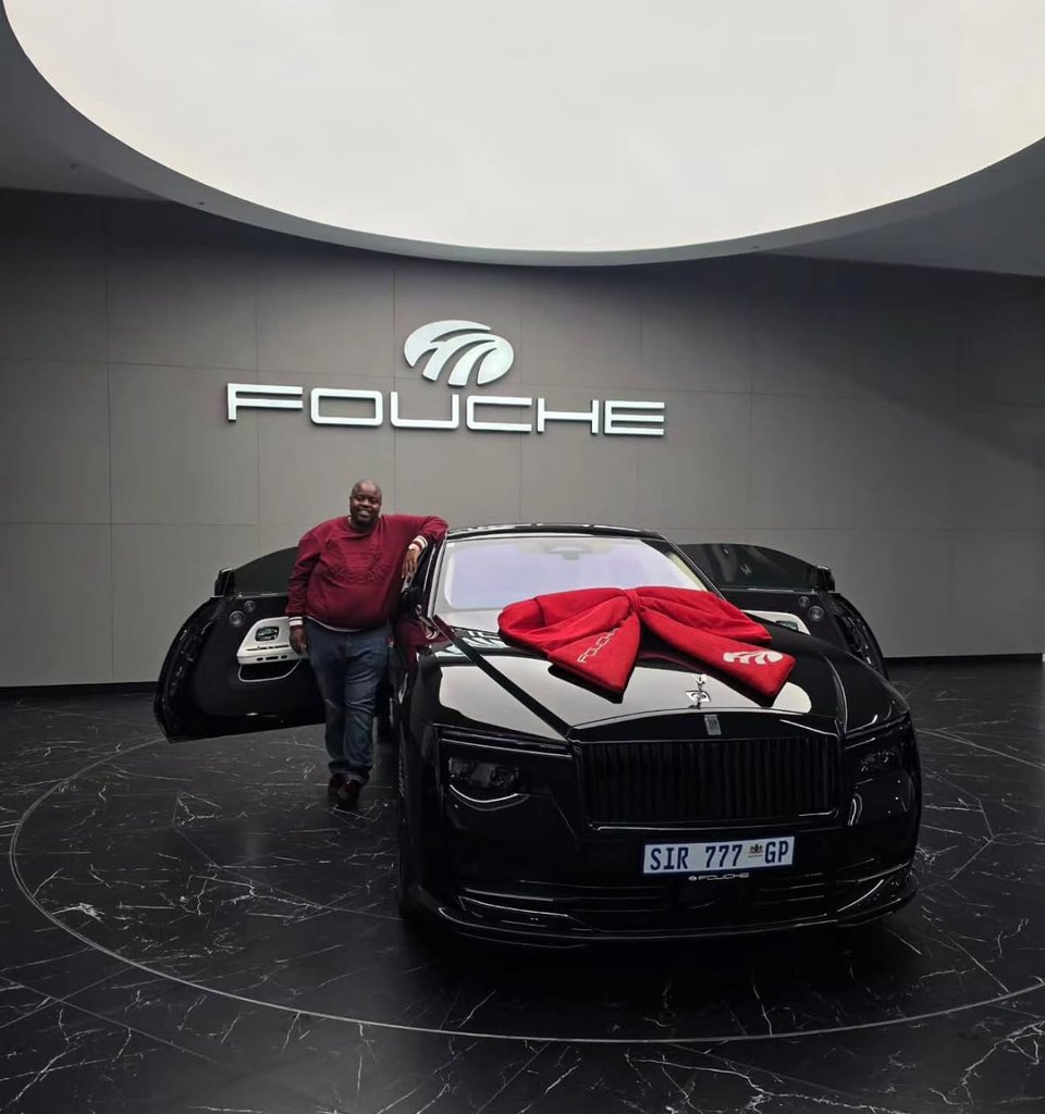 AdvoBarryRoux's tweet photo. Sir Wicknell Chivayo has spoilt himself with a latest brand-new 2026 Rolls-Royce Spectre full electric from Fouche Motors in Sandton. The vehicle was advertised at 21 million rand but in a video on his Instagram Mr Chivayo thanked the Dealer Principal Mr Mahomed for giving him good a discount. Over the last 3 years Mr Chivayo has spent over 200 million USD on charity work all over Africa. This latest luxury toy comes after he earlier this year bought himself a GULFSTREAM G550 for 34 million USD, a 10 million USD house in Clifton Capetown and three helicopters for 16 million USD amongst other luxuries