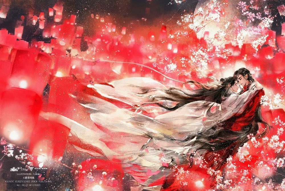 Loq1b1's tweet photo. I love Hua Cheng and Xie Lian because their love story is deeply moving, but also because the two of them simply look so beautiful together. https://t.co/iZo1jCdZiL