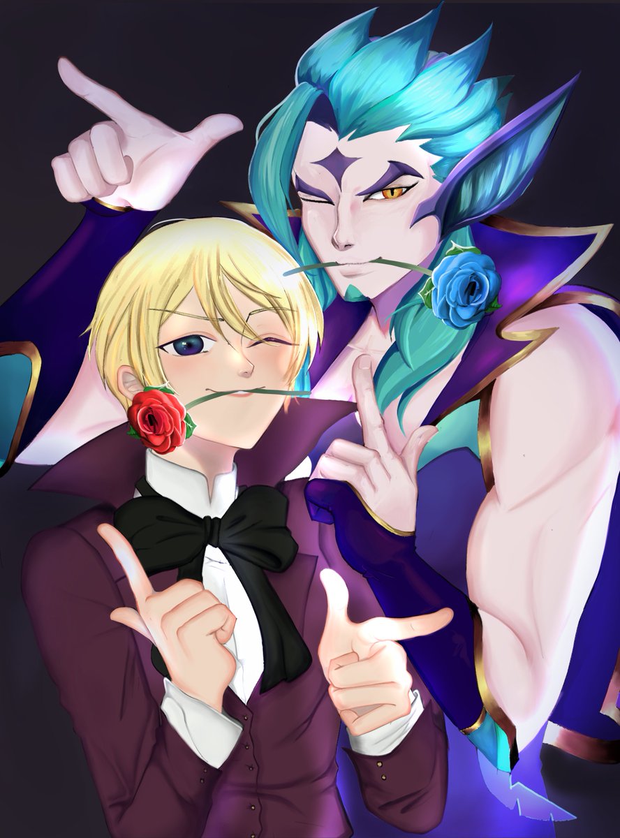 FonesLiv's tweet photo. La combinación mas rara que me tocó en una comisión juntando el rakan y el alois

#Leagueoflegends #comission #comision #kuroshitsuji #rakan https://t.co/tdi8M5L7Lb