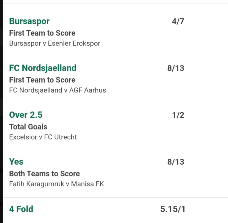 4foldfocus's tweet photo. Today's 4 fold 

#FootballPredictions #BettingCommunity #soccer https://t.co/3B6wD2ZrCj