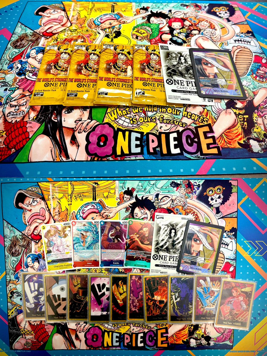 Irkong1518's tweet photo. 🙅🏻‍♀️After doing my last OP17 Release Event went to Sci Fi afterwards and won with PY Robin.🔥
R1 Zoro 1st
R2 RB Sabo 1st🎲
R3 17 Luffy 2nd🎲
R4 Rocks 1st🎲
Deck is so fun! Until next time. 🙏🏻 https://t.co/0hrMDm04FD