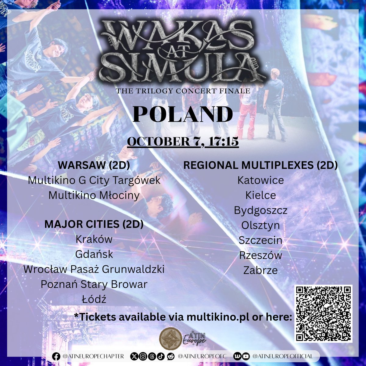 AtinEuropeOFC's tweet photo. Here are the official cinema schedules &amp; ticket links for the European screening of SB19's Wakas at Simula: The Trilogy Finale concert film.

Secure seats for you, your squad, and your neighbours too!🍿🎬

1/2

#SB19 @SB19Official #SB19_IN_CINEMAS
#SB19_WAKAS_AT_SIMULA https://t.co/f9n1fnIdpE