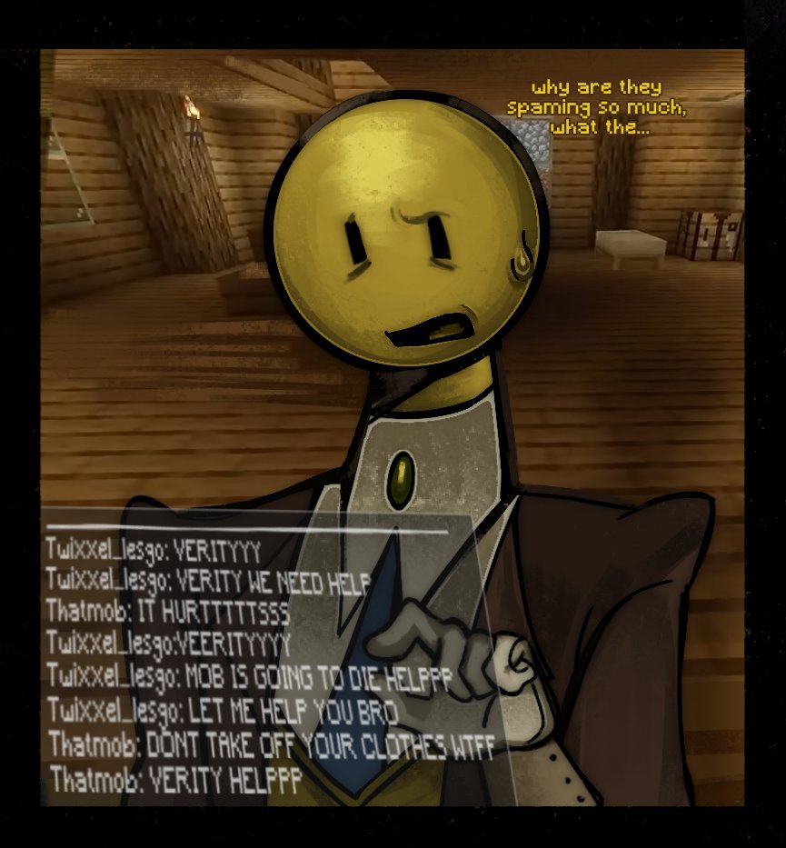 awojake's tweet photo. Rain 
#thatmob #verity #twixxel #minecraftarg #fanart https://t.co/Db9YEj2Syn