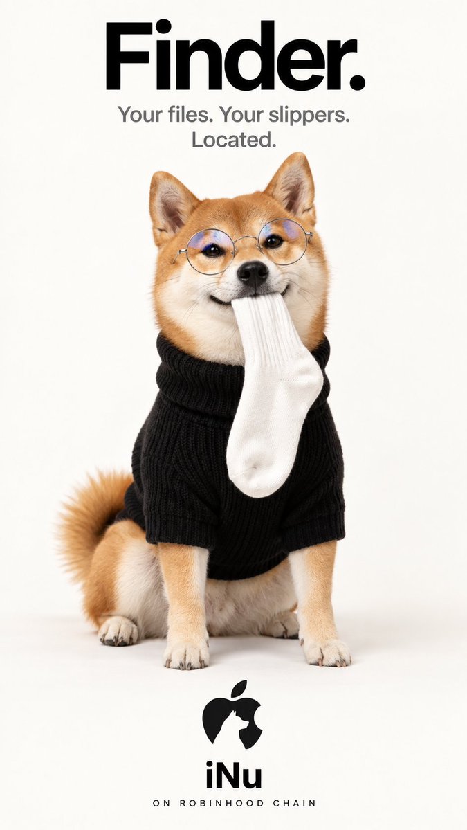 iNuApple's tweet photo. Finder. 

Your files. Your slippers. Located. 

iNu. https://t.co/lbg7dr63XI
