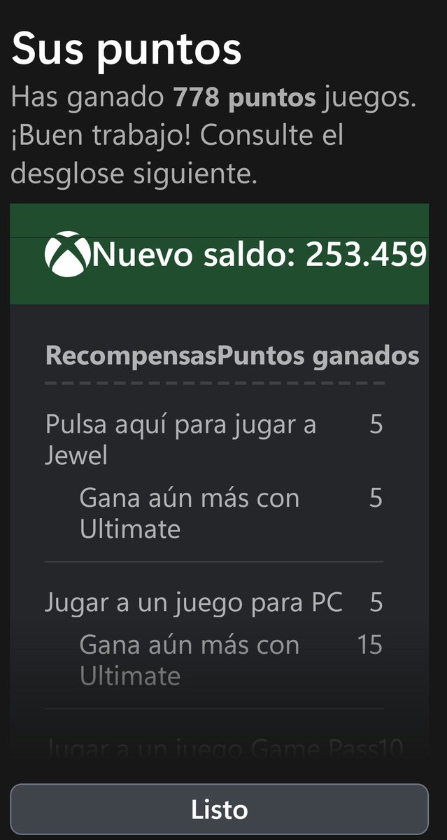 FrikisGamers1's tweet photo. Seguimos sumando #PuntosRewards #MicrosoftRewards,#GamePassUltimate,el objetivo seguirá siendo #xbox #ProjectHelix . https://t.co/OrOTdoocjh
