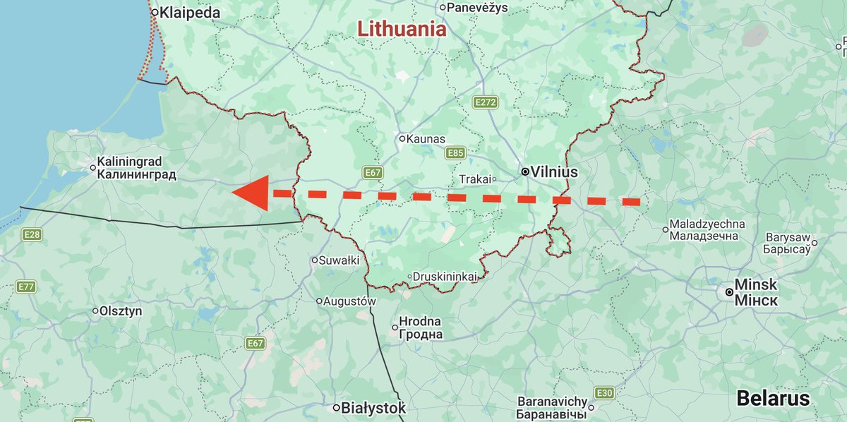 WarMonitor3's tweet photo. A drone entered Lithuanian airspace from Belarus and flew across NATO territory to Kaliningrad late last night NATO believes Russia is testing the countries air defence layers. https://t.co/FvGNjTV6bM