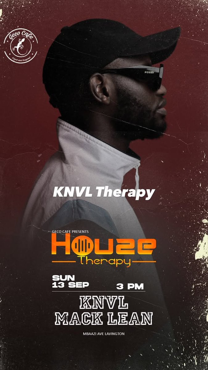 Sherehe_Plug's tweet photo. 🎧🔥 #Nairobi #HouseMusic

HOUZE THERAPY TODAY.

@KNVL111 + @macklean_ on the decks for pure Afro &amp; Deep House vibes.

📅 Today 13th Sept | From 3PM
📍 @Geco_Cafe, Mbaazi Ave #Lavington
🎟️ Free Entry

Come for the therapy. 🔥
#SherehePlug https://t.co/5W77PH7fHQ