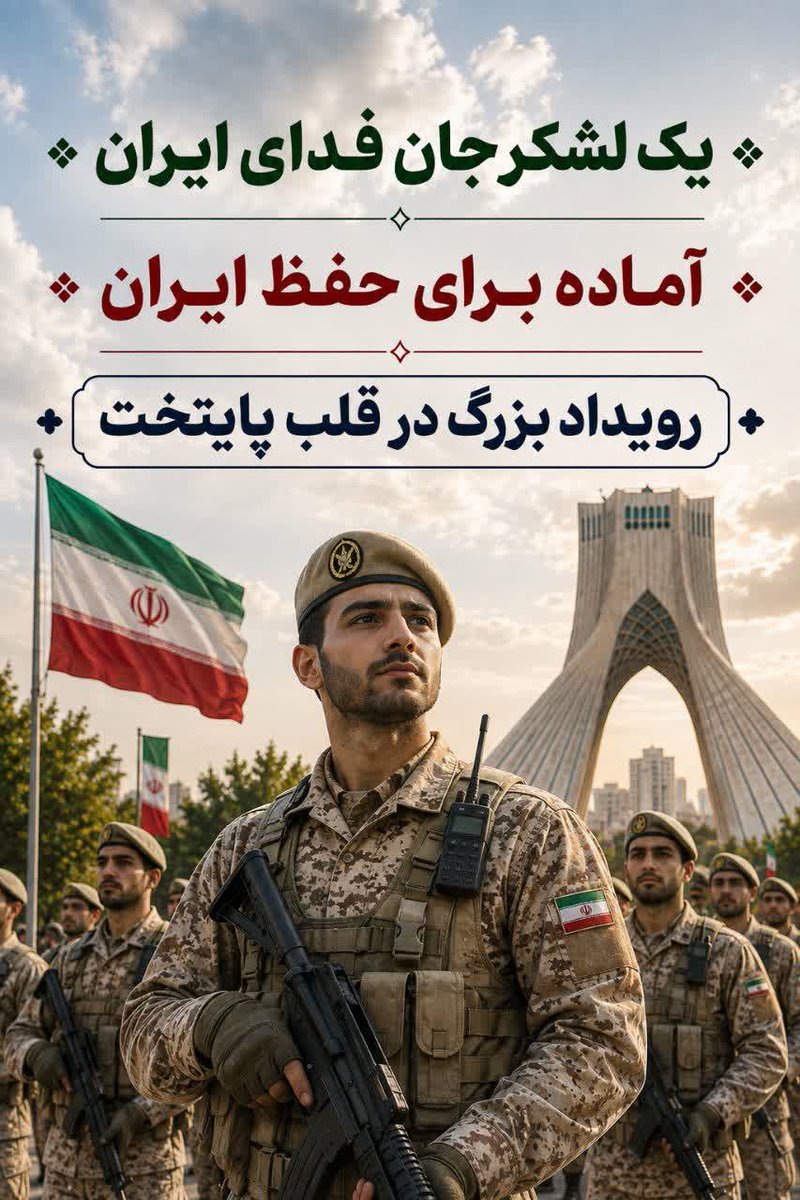 mohadece_'s tweet photo. از قلب تهران، صدای یک ایران بلند می‌شود؛
وقتی دل‌های مردم برای یک سرزمین می‌تپد، فا��له‌ها کوچک و امید به آینده بزرگ‌تر می‌شود.
#رزمایش_313هزار_جانفدای_ایران https://t.co/xOfFuYPdh6