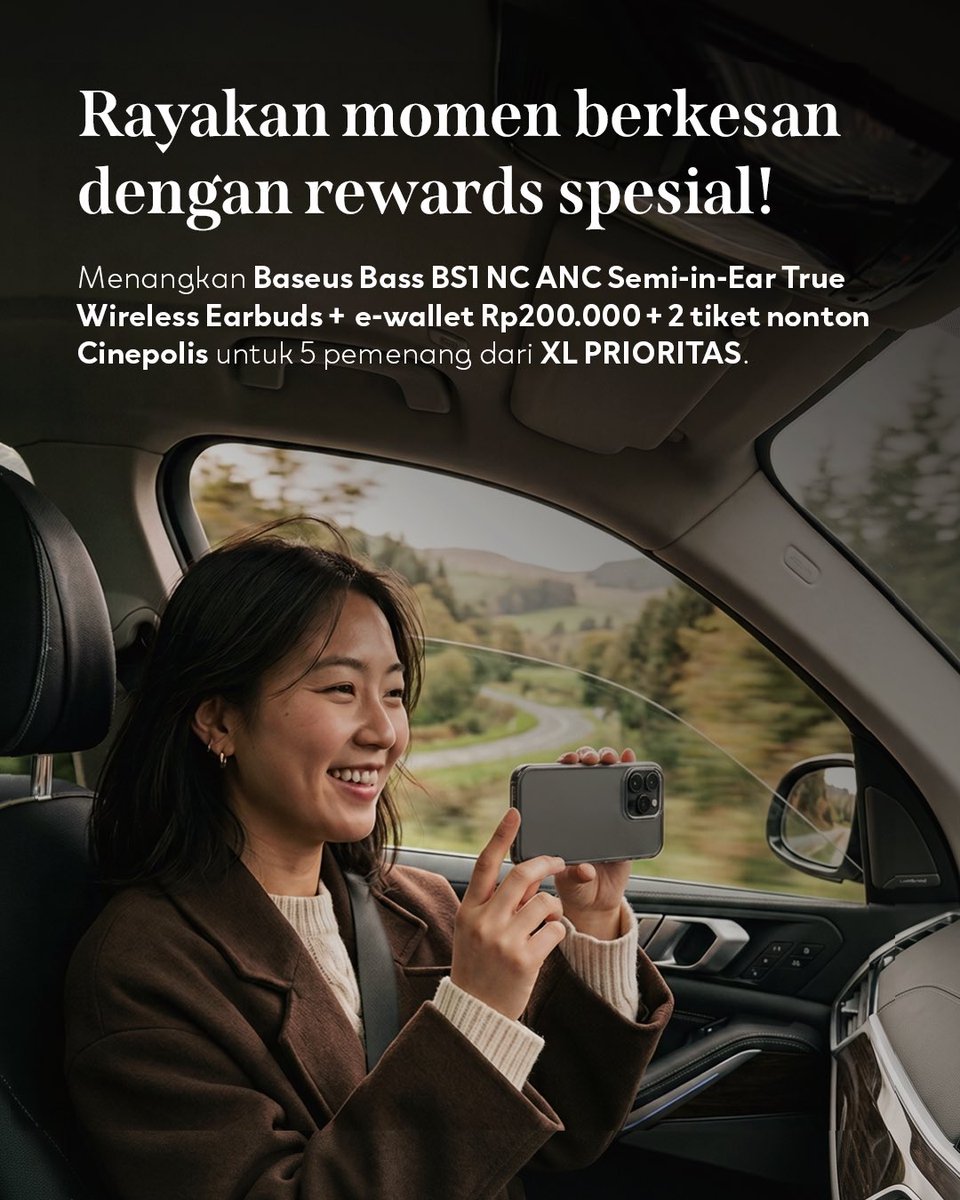 XL_Prioritas's tweet photo. Asah kata, jawab, dan dapat hadiahnya!

Menangkan Baseus Bass BS1 NC ANC Semi-in-Ear True Wireless Earbuds + e-wallet Rp200.000 + 2 tiket CGV untuk 5 orang pemenang di XL PRIORITAS. https://t.co/Xg8PEZ52FC