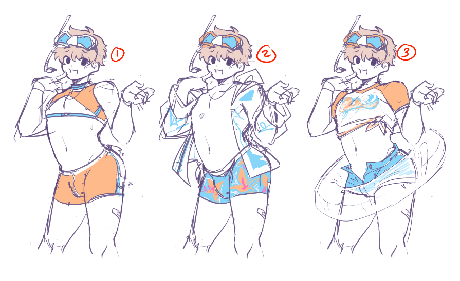 refrainbow's tweet photo. help choose nerd beach outfit :3 https://t.co/lzpQxXW3FI