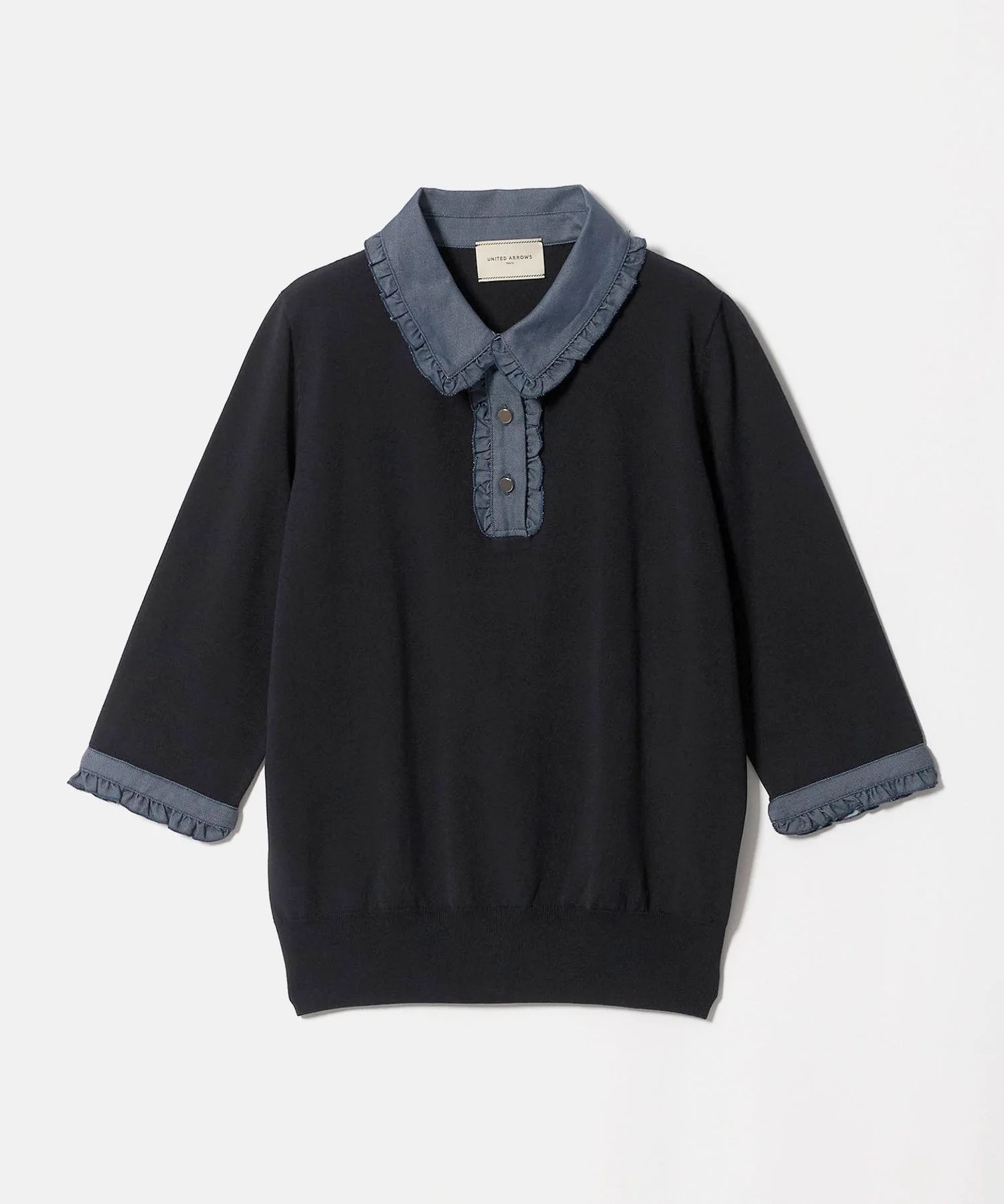 UNITED ARROWS 襟付きリブニット ブラック UNITED ARROWS ｜ユナイテッドアローズ on X: 