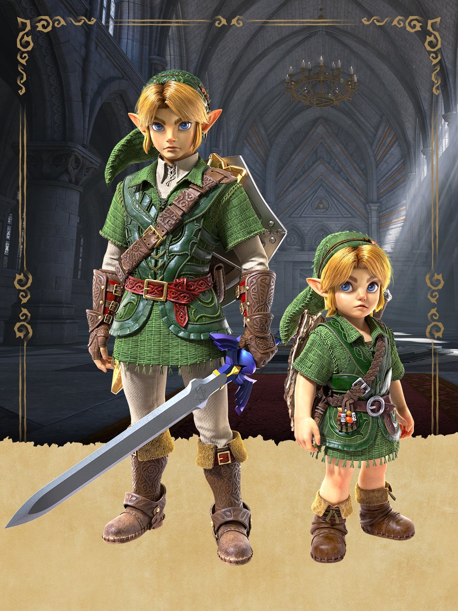NintendoFrance's tweet photo. Dans The Legend of #Zelda: #OcarinaOfTime, l'épopée héroïque de Link se déroule durant deux périodes de sa vie. https://t.co/rU0NSjAhhv