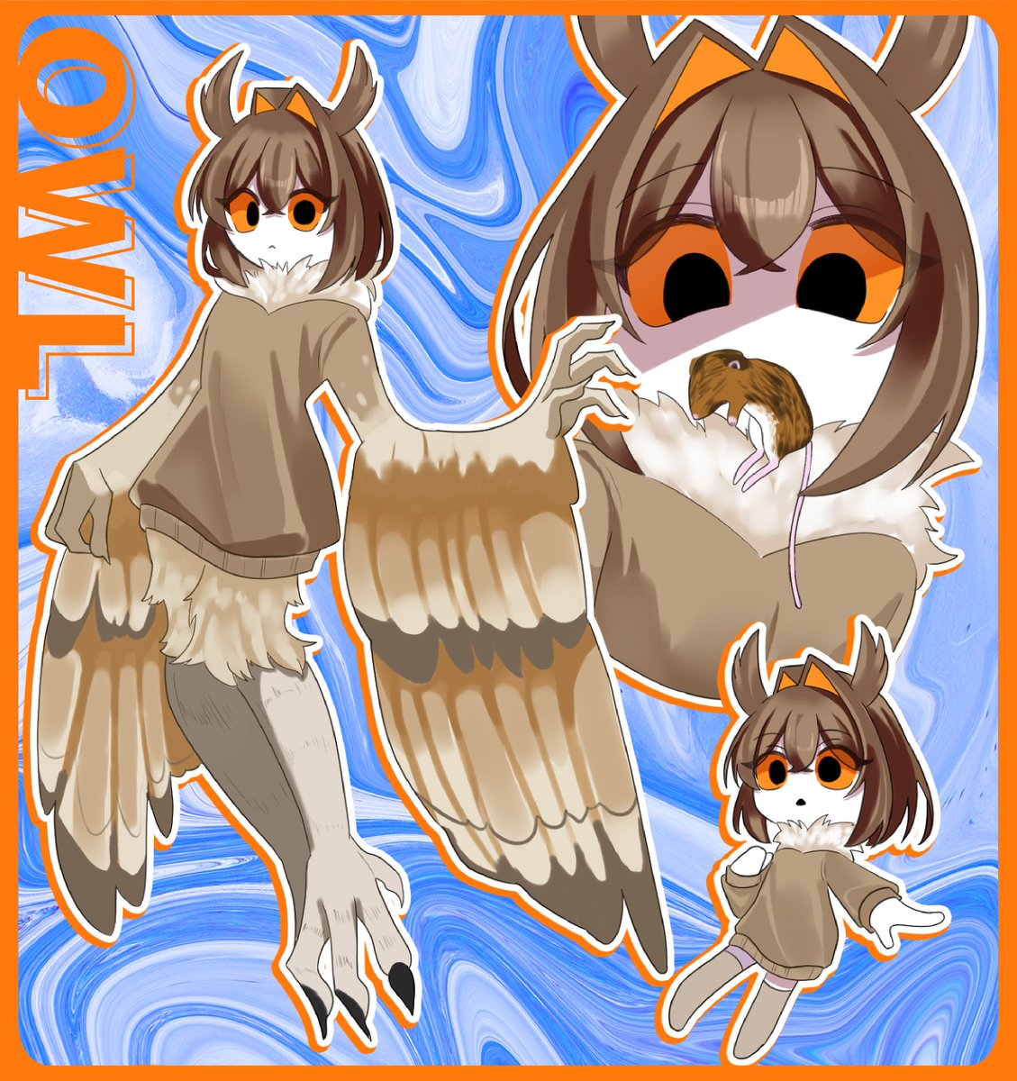 samesame_876's tweet photo. #創作
 #OC
ミミズクちゃん https://t.co/5FGc5vBJAK