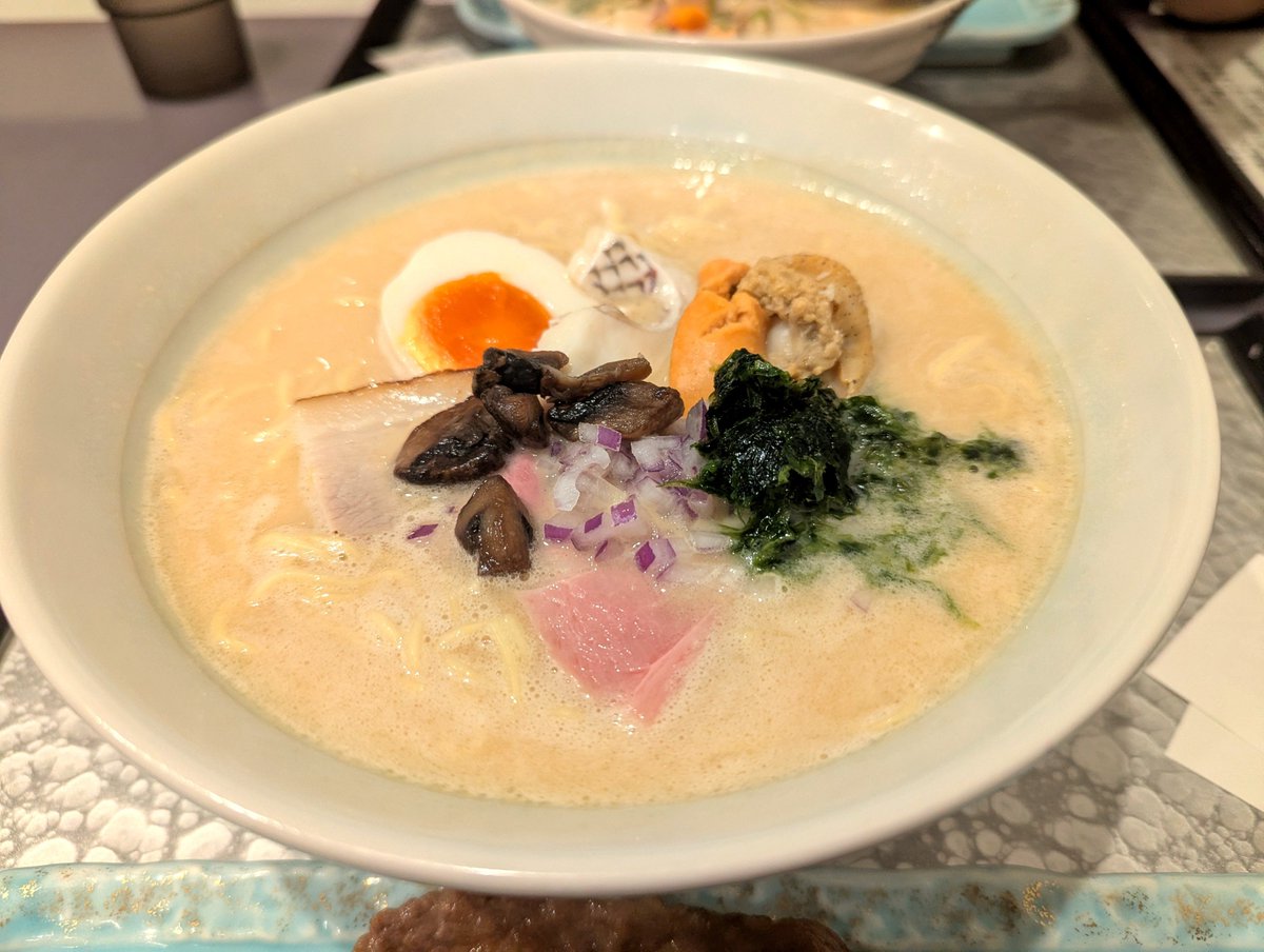 Yaming0's tweet photo. 鯛と帆立貝の白湯 https://t.co/nrUkW1bjVn