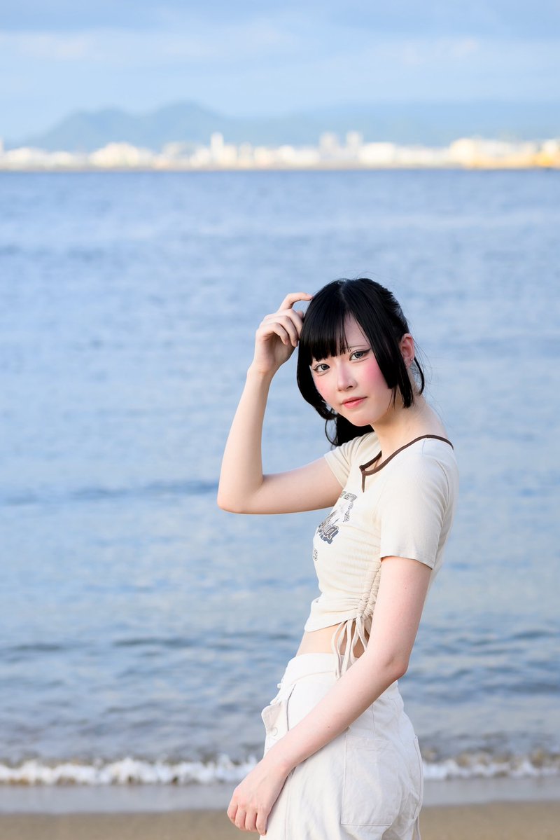donguri523's tweet photo. 海〜〜〜＾＾✨✨
お外での撮影は楽しいね＾＾‼️
つむぎちゃんのはにかみポリポリポーズが大好きすぎなのです🥰 https://t.co/cWeYdzZgnM