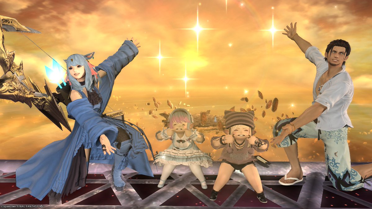 adil_FF14's tweet photo. 昨日ーの!LSメンバーに黄金アライアンスを解放お手伝いして貰って無事踏破(_*òωó)_バァン
その後、釣りしに行って寝る時間を完全に逃した事は秘密😇😇😇
#FF14 #FF14CWLS #flitters https://t.co/ii7f1Wzk3x