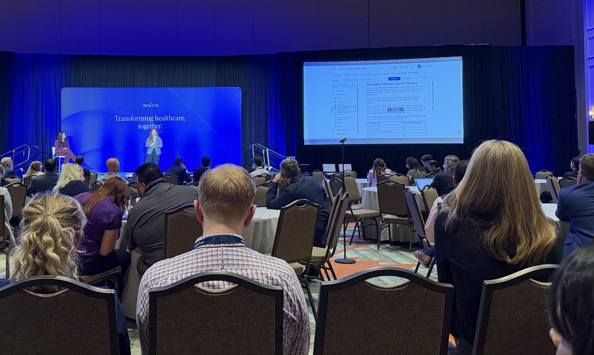 DrMaraPiltin's tweet photo. Honored to share my work building a robotic surgery curriculum for our @MayoClinic residents at Intuitive 360. Great initiatives happening across our enterprise in robotic surgery + Dr. Mark Sawyer taking the stage to share his 24/7 access project.
@MayoClinicSurg @MayoSurgery https://t.co/gSm802GB0h