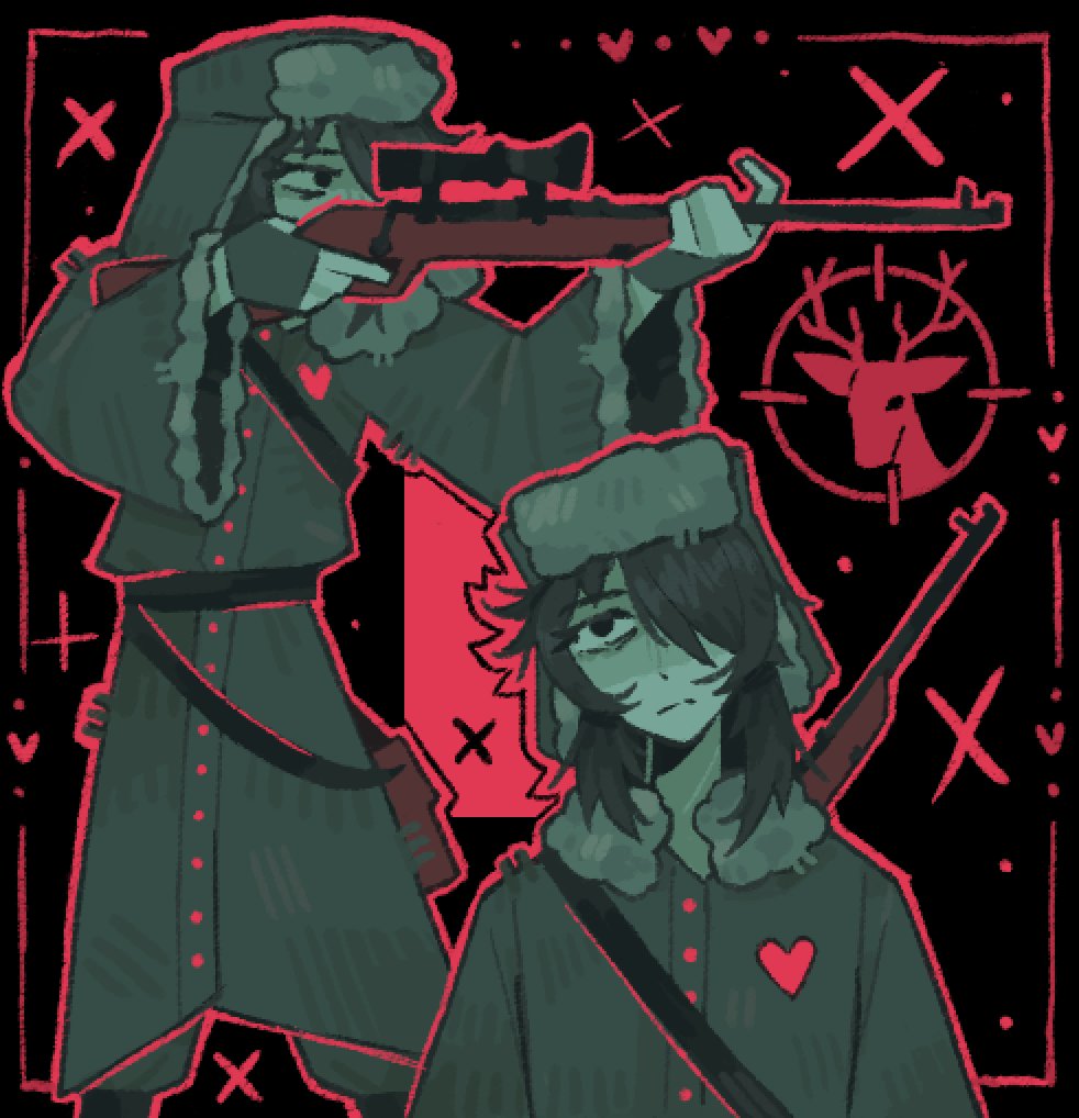 mewsmemee's tweet photo. deer hunter kris #deltarune https://t.co/FTPDe9Yhko