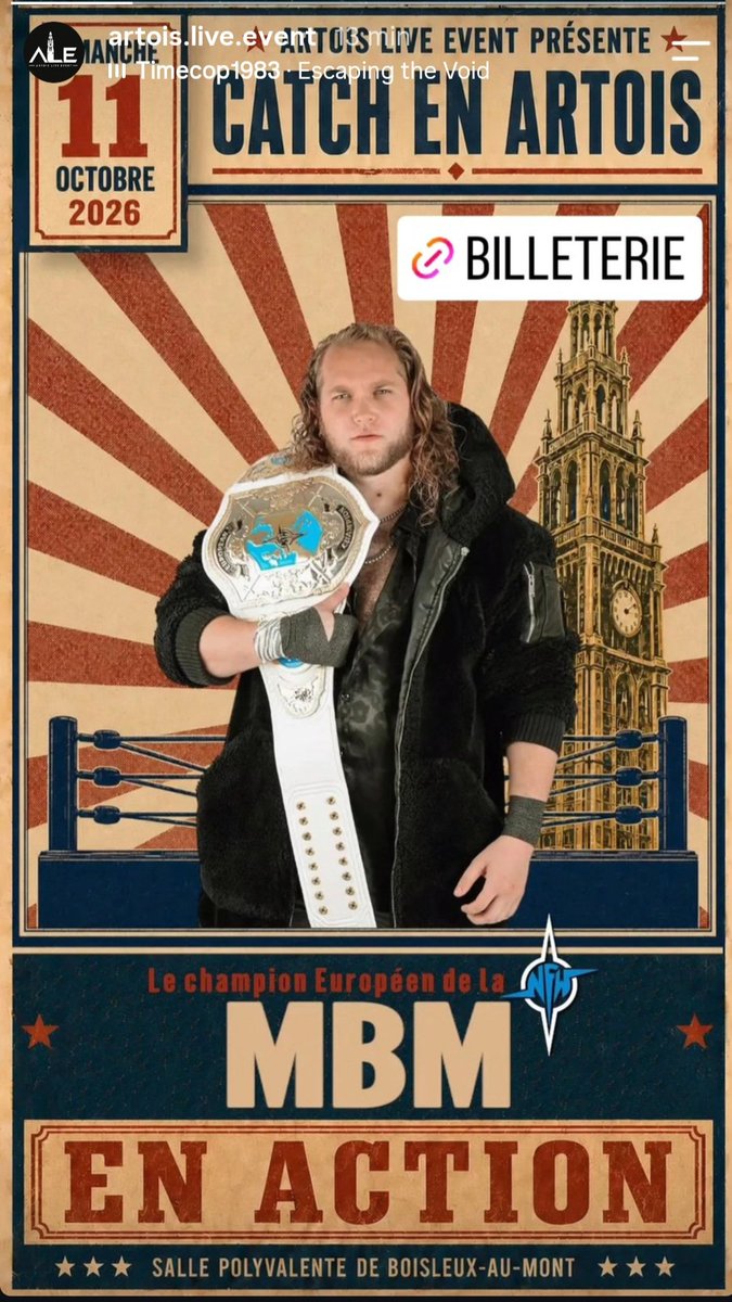 DamienFan2Catch's tweet photo. @mbm_sweetboy champion @NFWCATCH sera présent au show de la Artois live Event. https://t.co/wOZOBtygz1