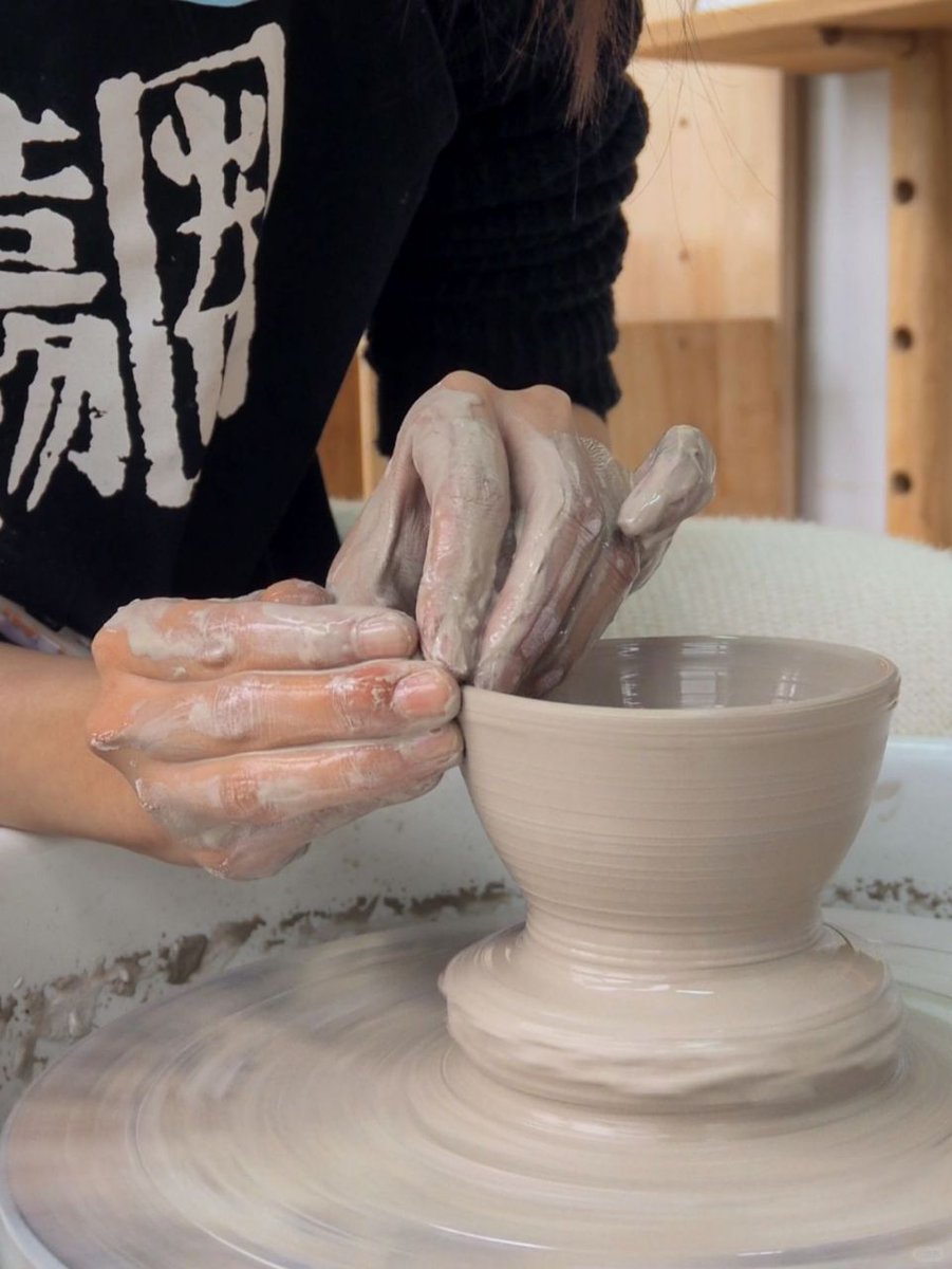Anittie's tweet photo. Just finished a spontaneous pottery wheel session at the local studio—getting my hands messy and creating something totally new is the best way to recharge  #ArtIsLife https://t.co/MjVa3j2MZb
