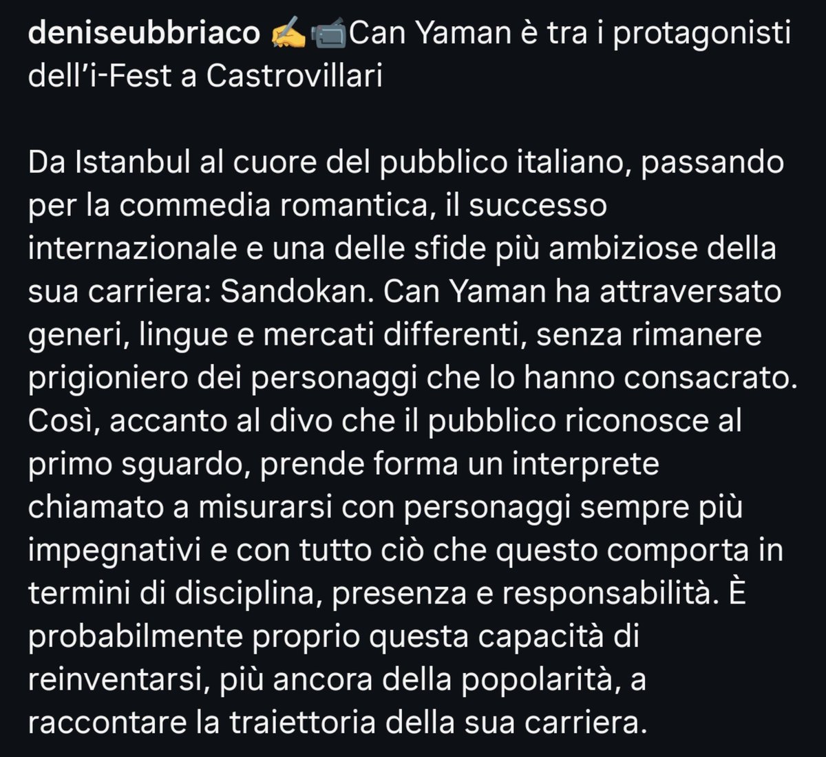 _AlbiAlba's tweet photo. i-Fest International Film Festival #iFEST26
"Probablemente sea precisamente esta capacidad de reinventarse, más aún que su popularidad, lo que define la trayectoria de su carrera".
Esta frase 💙✨
#CanYaman https://t.co/paJKGDZH1e