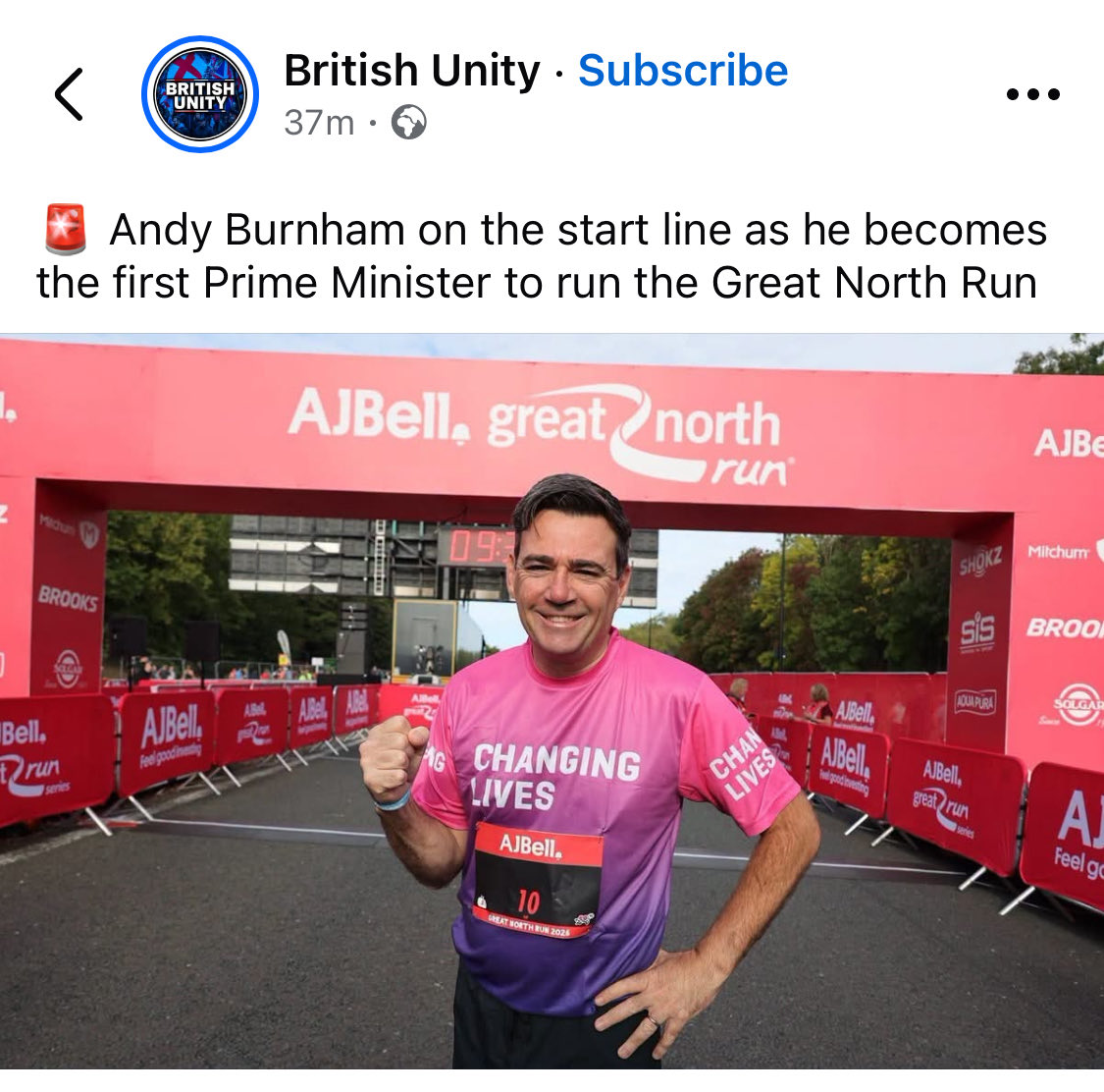 FREofAlbiomb3t's tweet photo. So the #KnoboftheNorth is up my neck of the woods, hope he gets mangled under the stampede. Good luck to all you superstars doing the #GreatNorthRun except for Bell-End Burnham  #AndyPandy #BellEnd #Wanker Please give a nudge or a trip as you pass him. 🩷 https://t.co/30hrIr0h79