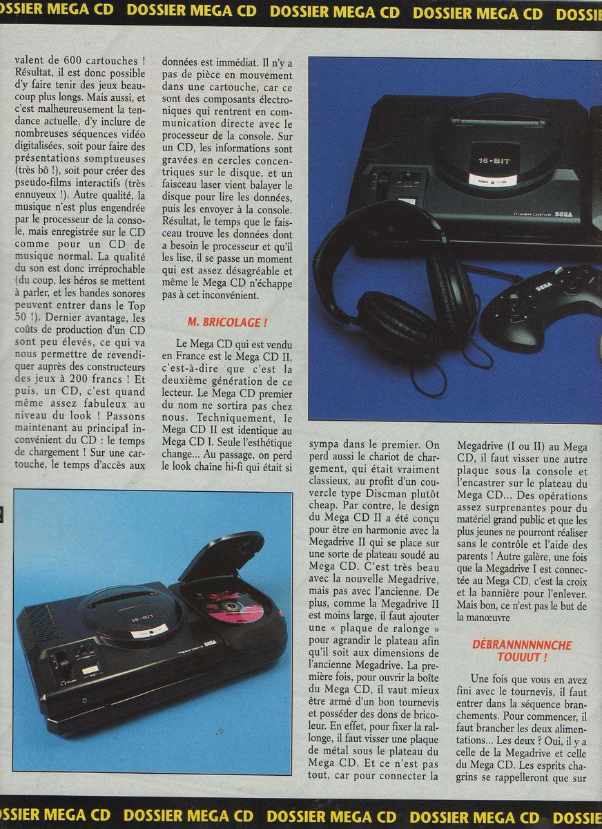 AllmightoFranky's tweet photo. #Nostalgeek,on continue de feuilleter ce numéro de #PlayerOne de la rentrée 1993 avec le gros dossier pour l'arrivée du #MegaCD 2 chez nous!Et oui on a directement bénéficié de la version 2!Dossier réalisé par Crevette alias @DrevetCyril!#retro #retrogaming #80s #90s 1/5 https://t.co/BtEYeB5gCn