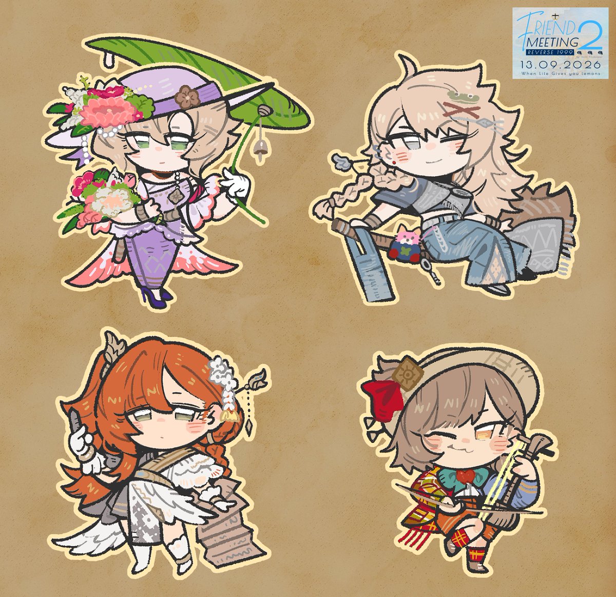 UfU_NomNim's tweet photo. Art that I made for the Friend Meeting Reverse 1999 Event in Thailand today! (non-official event) ✨

Druvis III, Lilya, Sonetto, and Regulus in Thai-style applied costumes~

#Reverse1999 #Reverse1999TH https://t.co/VU6vSYpTUI