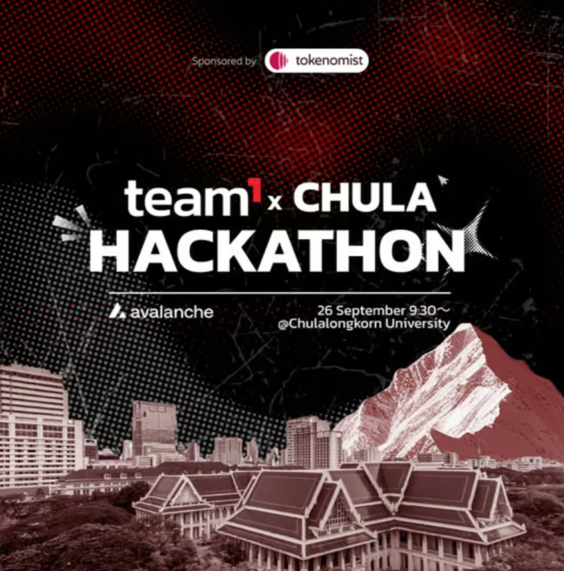 Acrepedia's tweet photo. Lock and load for the first-ever @AvaxTeam1 Thailand Hackathon "Codebase Chula Edition" , happening all-day on-ground at Chulalongkorn University with a 600 USD total prize pool 

Distributed across 10 awards for top products and high-impact content. We are teaming up with @Tokenomist_ai , the analytics platform tracking real-time token unlocks, on-chain activity, and supply dynamics. 

Bring your idea, leverage data tooling, and build on Avalanche. Reach out now to lock in your spot.

https://t.co/Um9ADRqRnj