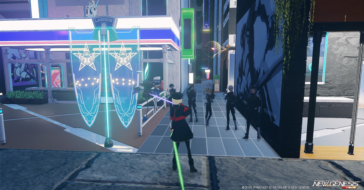 extradosed's tweet photo. #PSO2NGS CS作る時に性格的にあまり直角！碁盤の目！じゃ無いのは好きじゃないので直線な造形に成りがちなんだけど、都市っぽいのは割とそれでもOKみたいな所あるのでこういう系のCSが多いかも。直角好きは多分マイクラの影響も有る（本当に？）と思う、向こうは必然的に正確な直角ベースだし。 https://t.co/Vsvmnp3KND