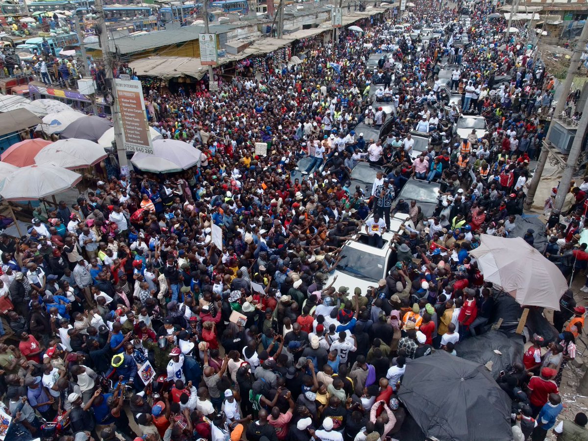 CCarusheey's tweet photo. Na bado hatujafika venue mamae 
Sifuna is this big 
#NairobiNaSifuna https://t.co/CYvFRL4uff