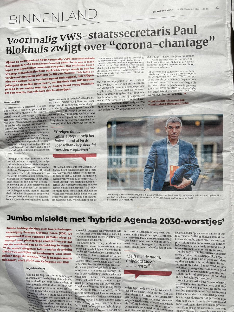 PvanHouwelingen's tweet photo. De directeur van het ziekenhuis op Aruba onthulde onlangs dat het kabinet in 2021 de Antillen heeft gechanteerd. 

Geen hulp meer als Antillianen zich niet laten injecteren met het experimentele “Coronavaccin”. 

Forum heeft hierover Kamervragen gesteld👇

https://t.co/bCIdj66j1f https://t.co/UN5QHzSdRe